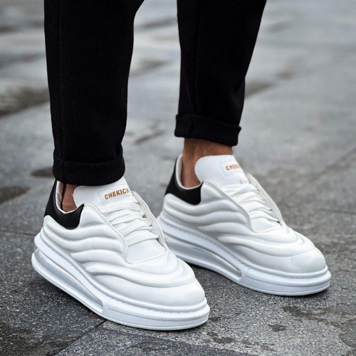 Mens Sneakers - White Black - 299