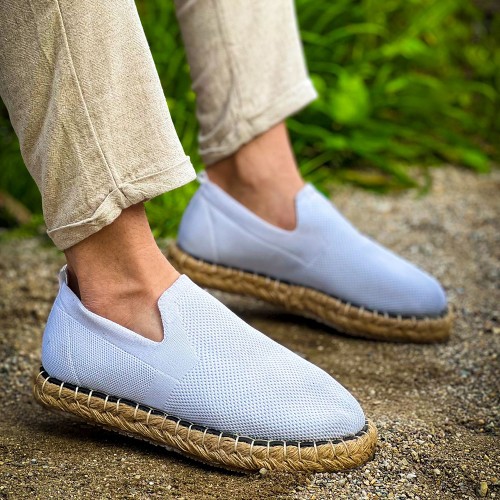 Mens Espadrilles - White - 305