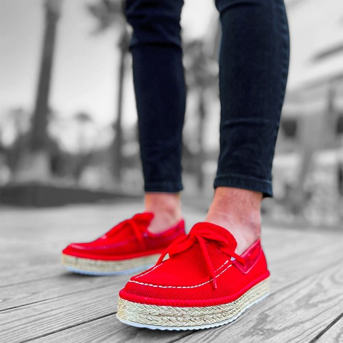 Mens Espadrilles - Red - 311