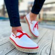 Mens Espadrilles - White Red - 311