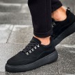 Mens Sneakers - Black Suede - 319