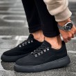 Mens Sneakers - Black Suede - 319