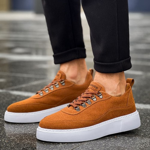 Mens Sneakers - Tan Suede - 319