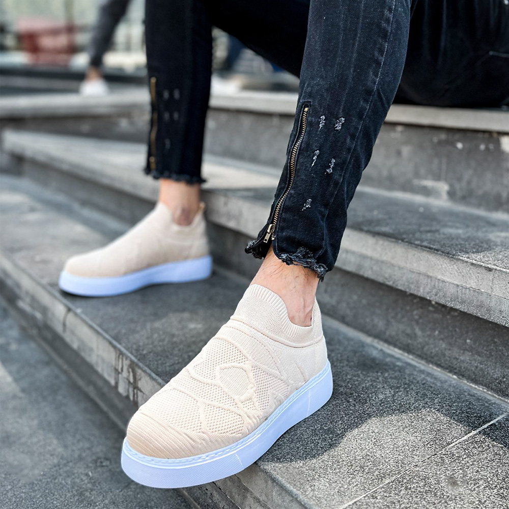 Mens Sneakers - Beige - 411