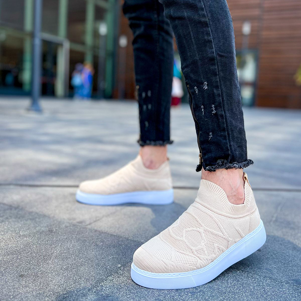 Mens Sneakers - Beige - 411