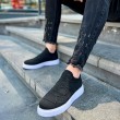 Mens Sneakers - Black White - 411