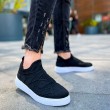 Mens Sneakers - Black White - 411