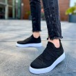 Mens Sneakers - Black White - 411