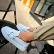 Mens Moccasin - White - 417