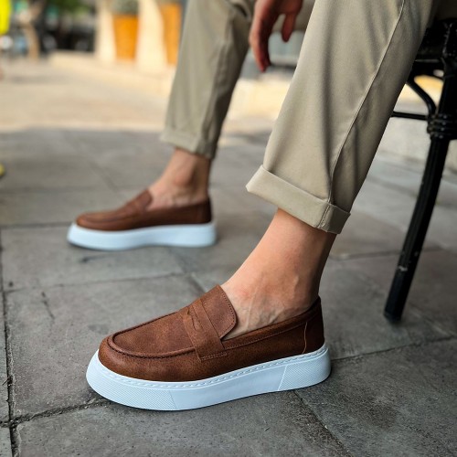 Mens Moccasin - Tan - 421