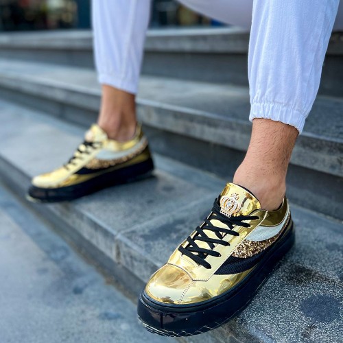 Mens Sneakers - Gold - 975