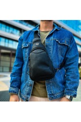 Mens Shoulder Bag - Black - 008