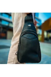 Mens Shoulder Bag - Black - 008
