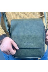 Mens Side Shoulder Bag - Khaki - 009