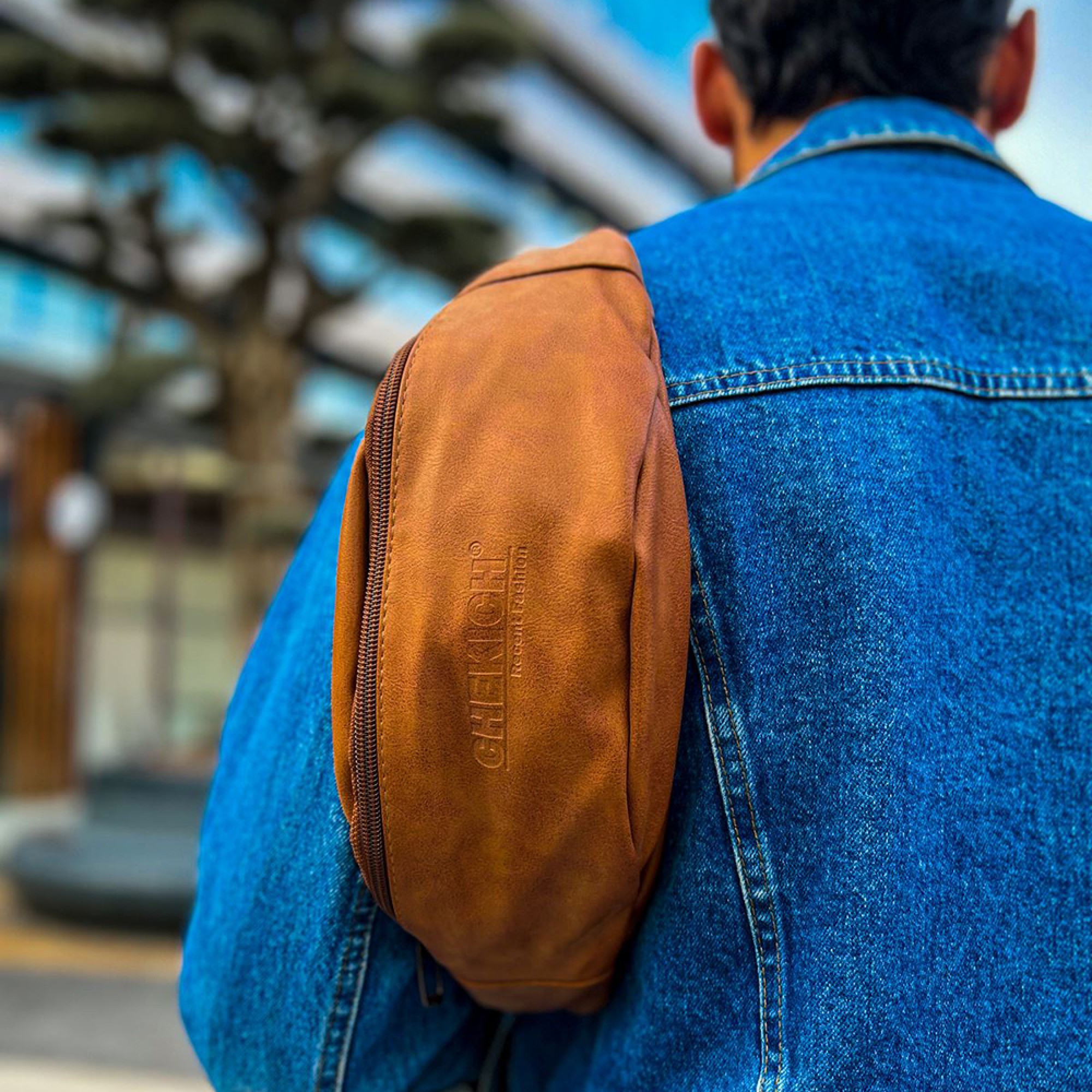 Mens Cross Bag Tan 010