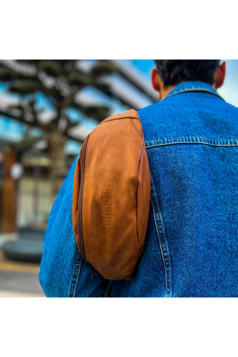 Mens Cross Bag - Tan - 010