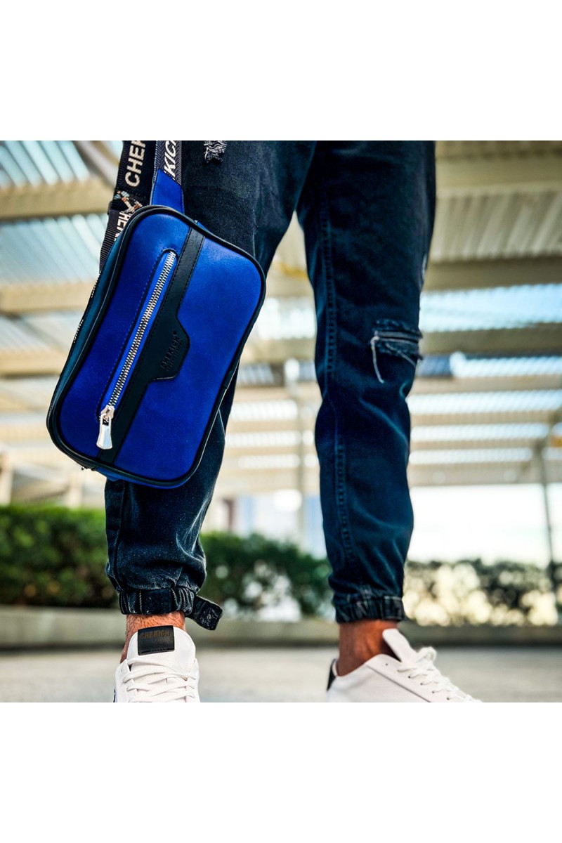 Mens Tablet Bag - Black Blue - 101