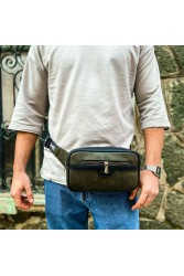 Mens Tablet Bag - Black Khaki - 101
