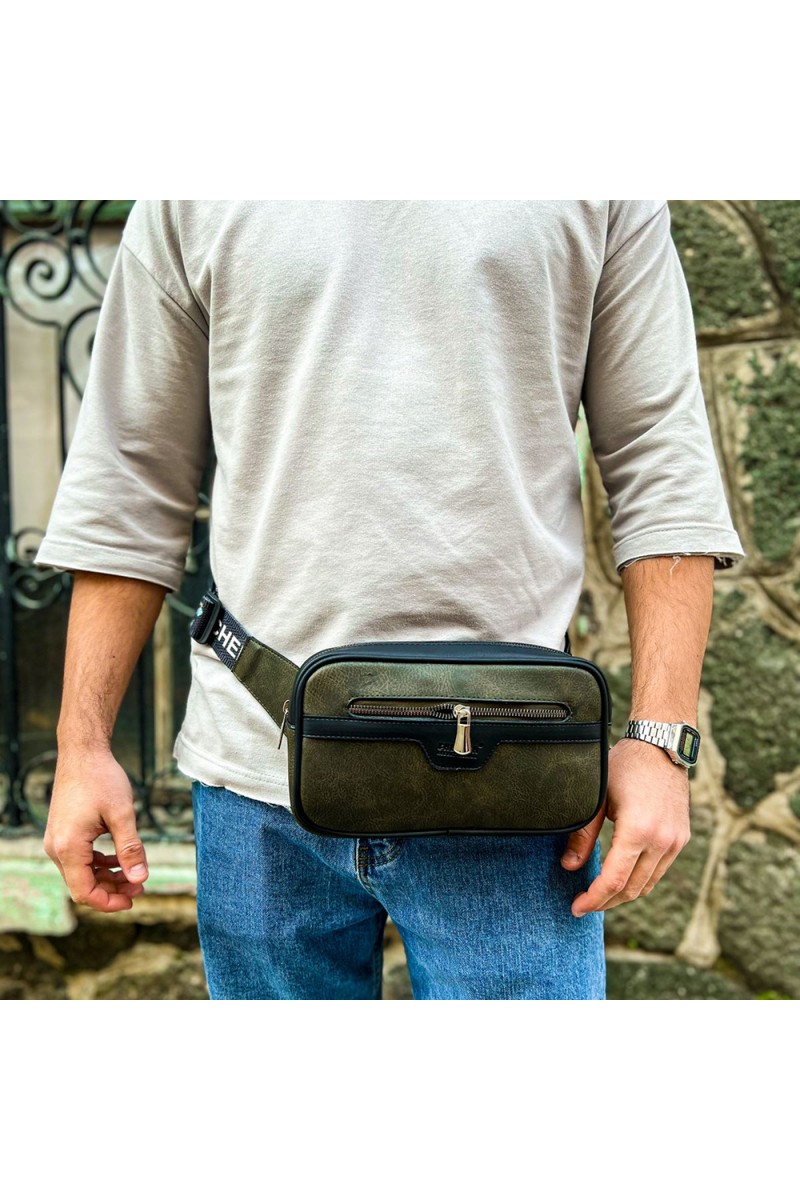Mens Tablet Bag - Black Khaki - 101