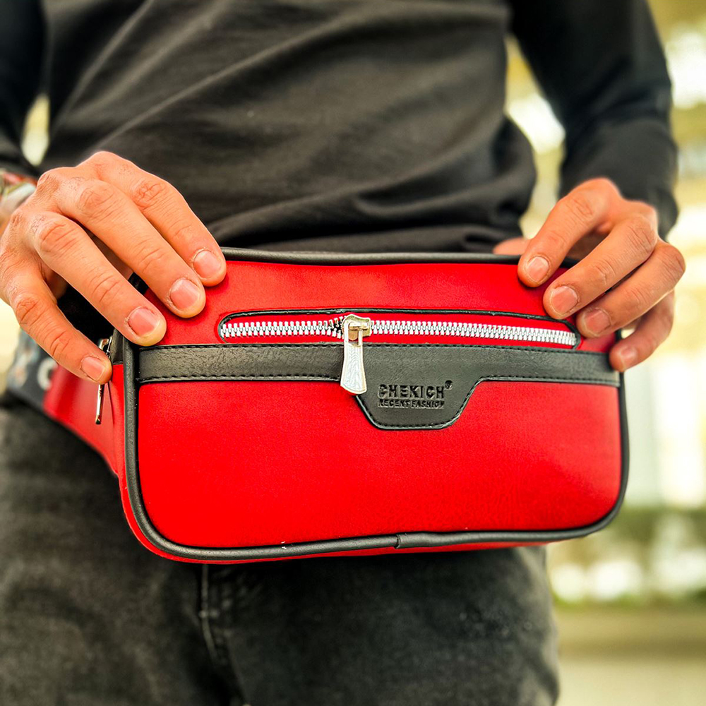 Mens Tablet Bag Black Red 101