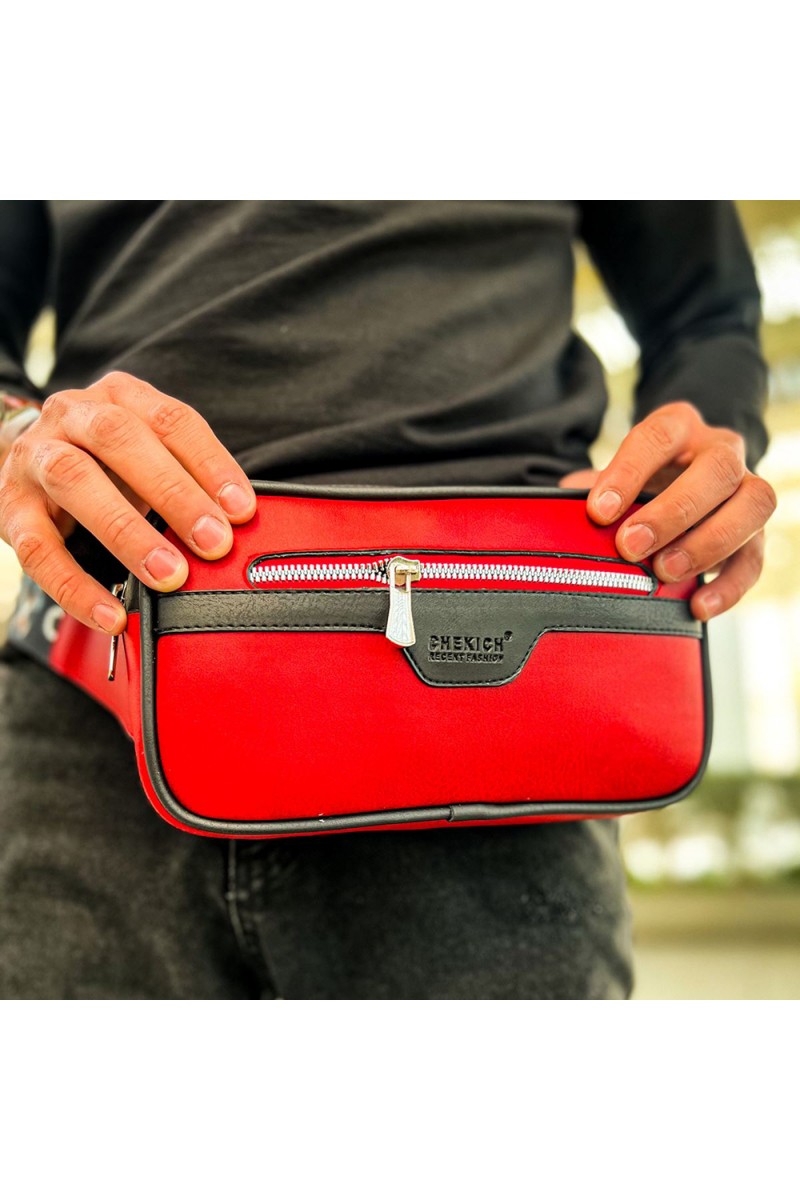 Mens Tablet Bag - Black Red - 101