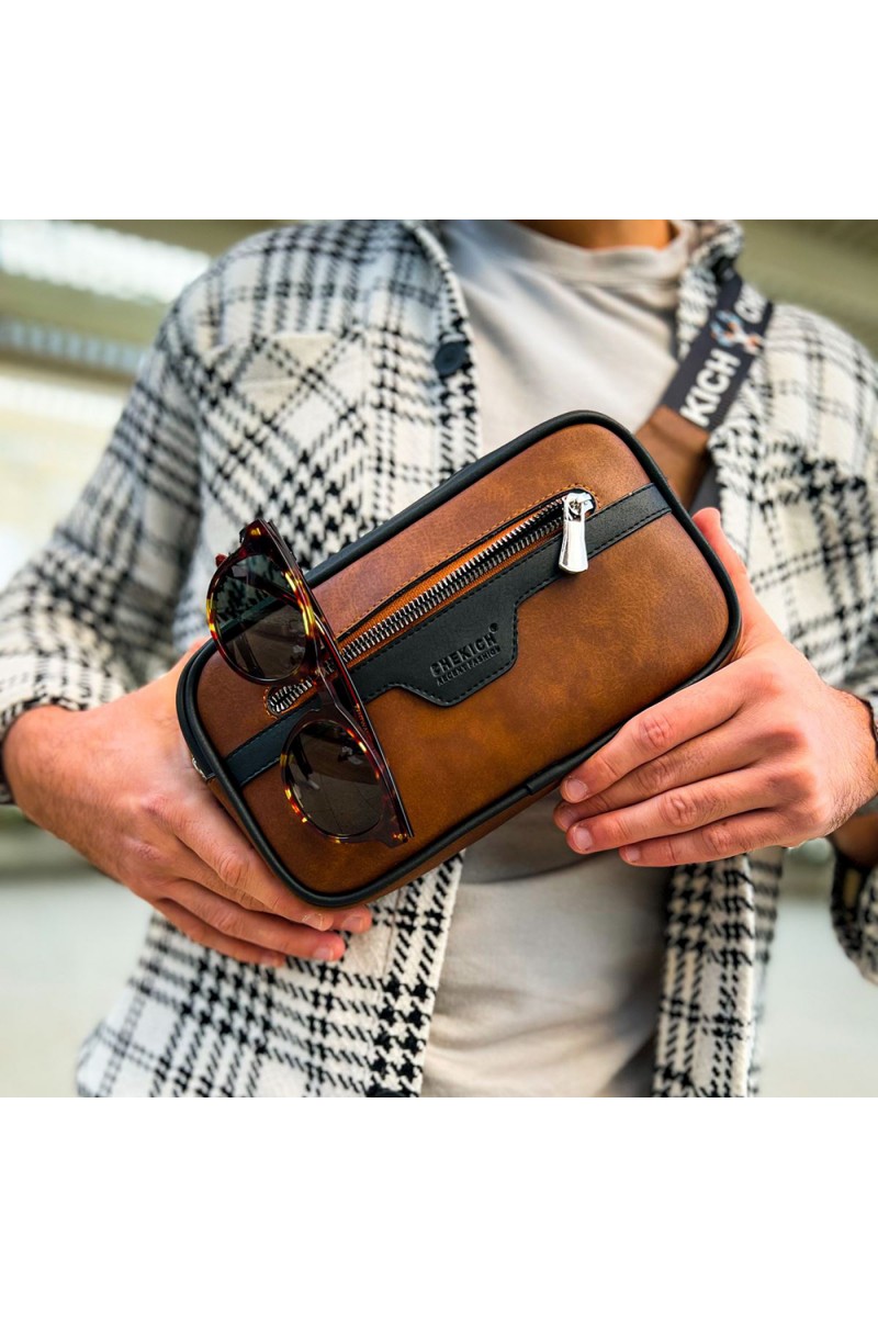 Mens Tablet Bag - Black Tan - 101