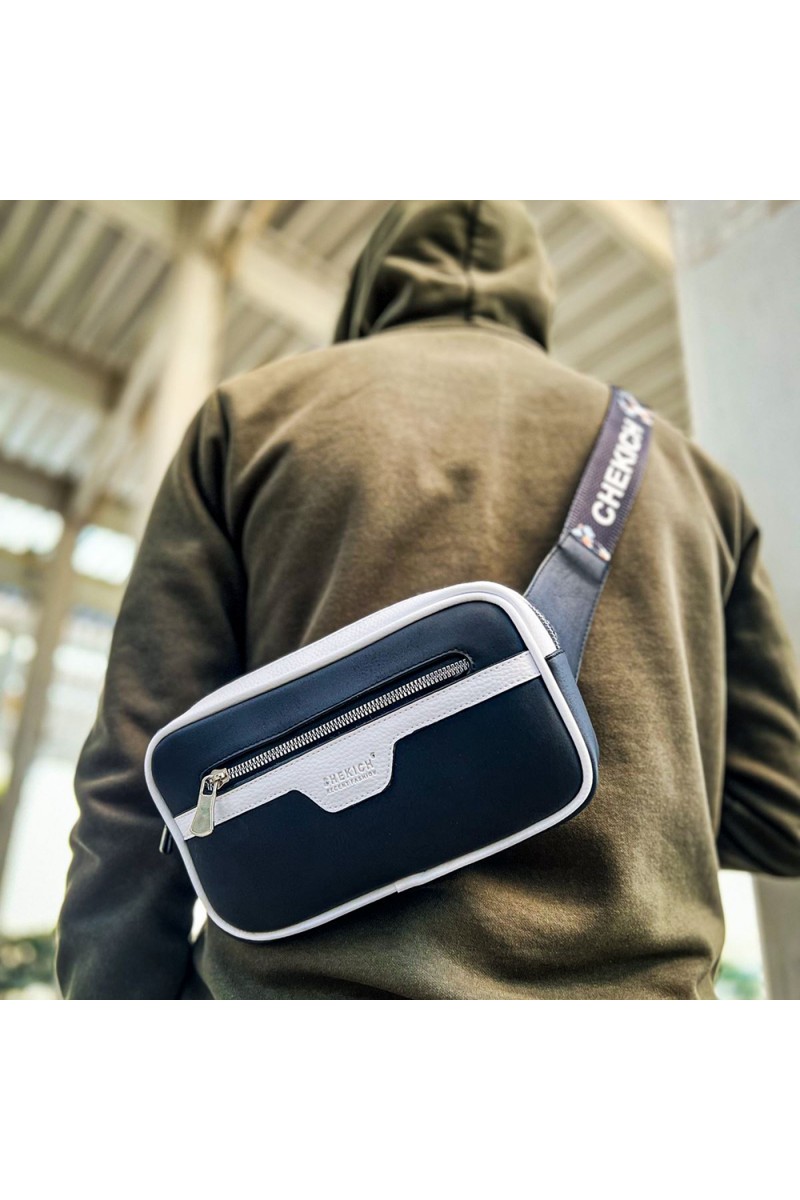 Mens Tablet Bag - Black White - 101