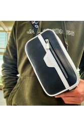 Mens Tablet Bag - Black White - 101