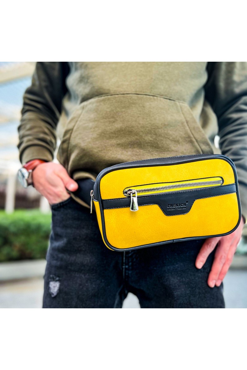 Mens Tablet Bag - Black Yellow - 101