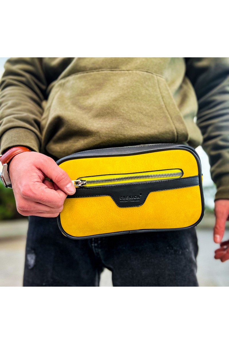 Mens Tablet Bag - Black Yellow - 101