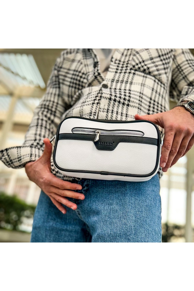 Mens Tablet Bag - White Black - 101