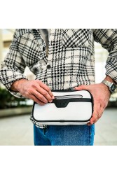 Mens Tablet Bag - White Black - 101