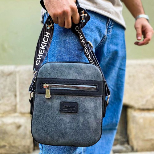 Mens Square Bag - Black Anthracite - 102