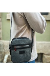 Mens Square Bag - Black Anthracite - 102