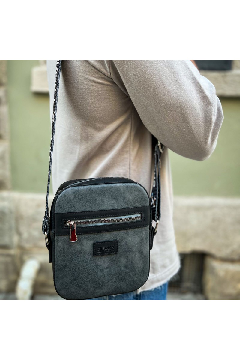 Mens Square Bag - Black Anthracite - 102