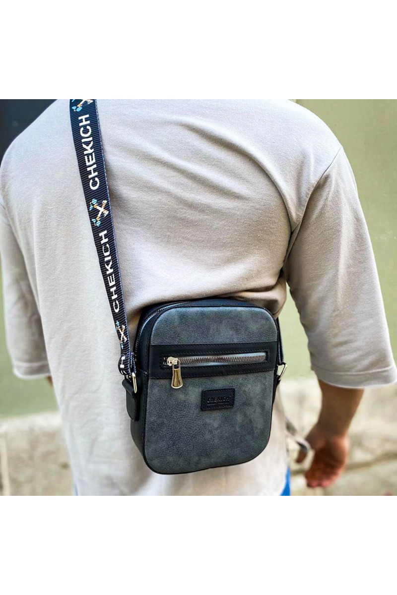 Mens Square Bag - Black Anthracite - 102