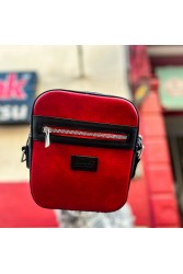 Mens Square Bag - Black Red - 102