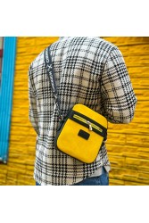 Mens Square Bag - Black Yellow - 102
