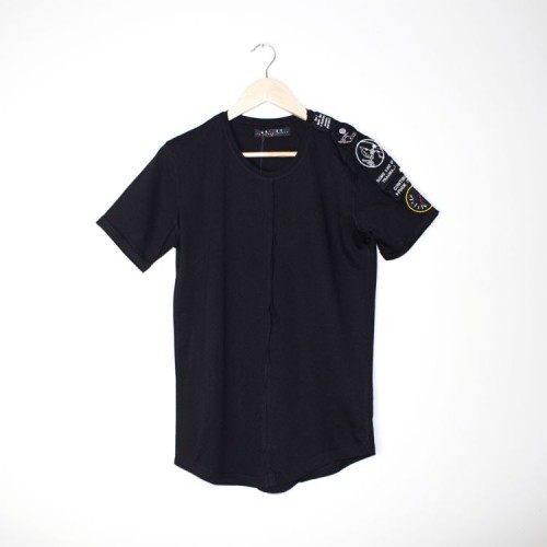 Men's T-shirt  - Black - Reverse Stitching