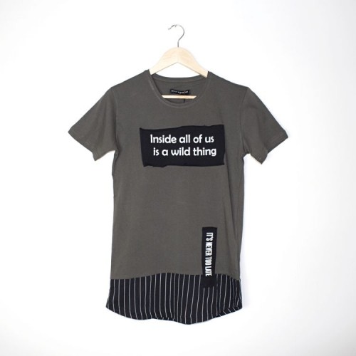 Men's T-shirt  - Khaki - It's Never Too Late