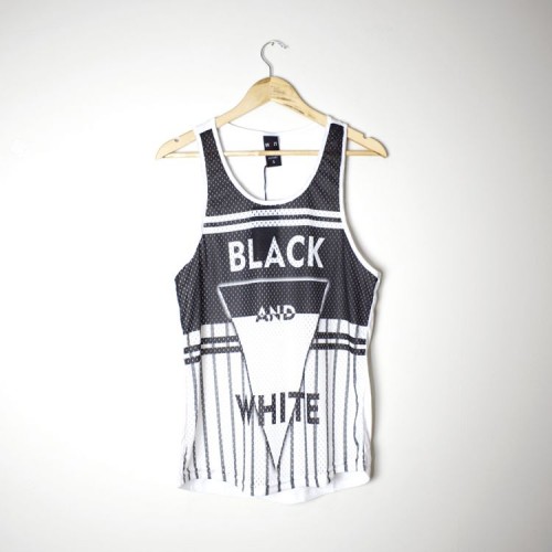 Men's Vest Tops  - Black & White