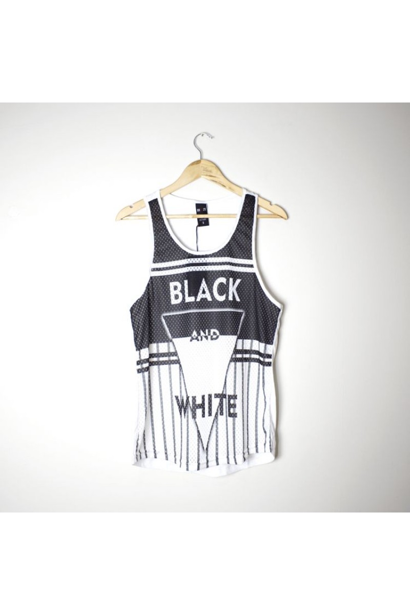 Men's Vest Tops  - Black & White