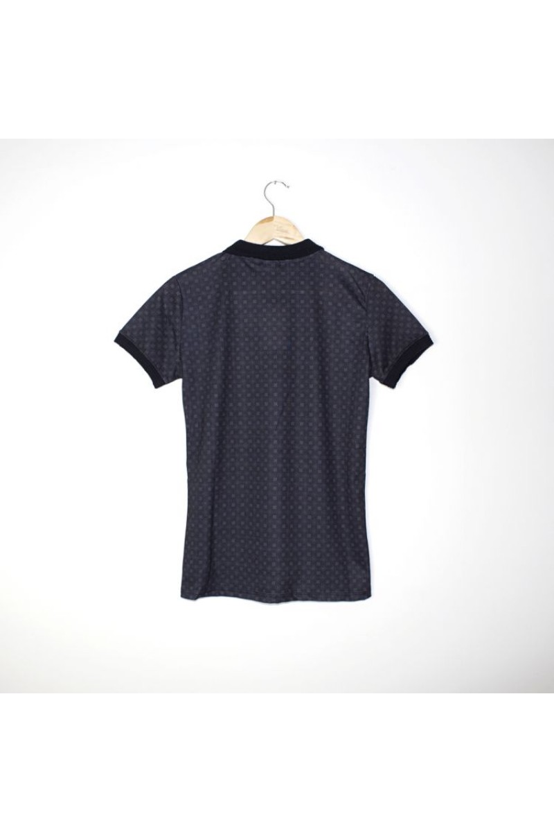 Men's Polo-Neck T-shirt - Gray