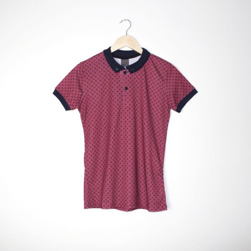 Men's Polo-Neck T-shirt - Red
