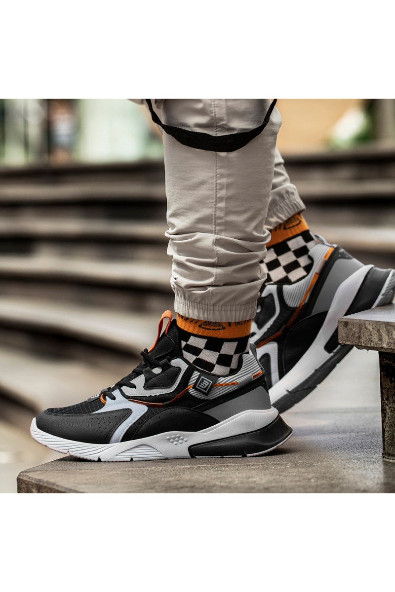 Mens Sneakers - Black White Ice - DS3.1205