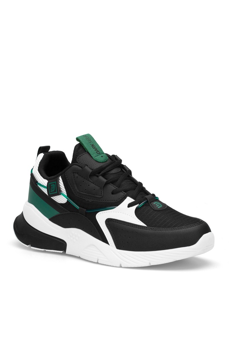 Mens Sneakers - Black White Green - DS3.1205