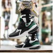 Mens Sneakers - Black White Green - DS3.1205