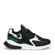 Mens Sneakers - Black White Green - DS3.1205