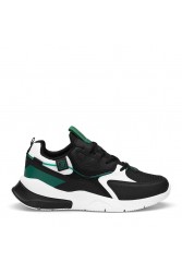 Mens Sneakers - Black White Green - DS3.1205
