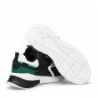 Mens Sneakers - Black White Green - DS3.1205